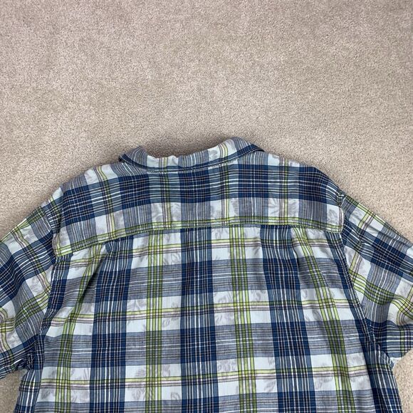 Tommy Bahama Blue Palapa Plaid Size XL Seagrove Floral Button Up - Picture 8 of 14